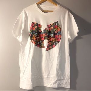 Wu-Tang Clan Floral Logo Men’s White Large T-Shirt *NEVER WORN*
